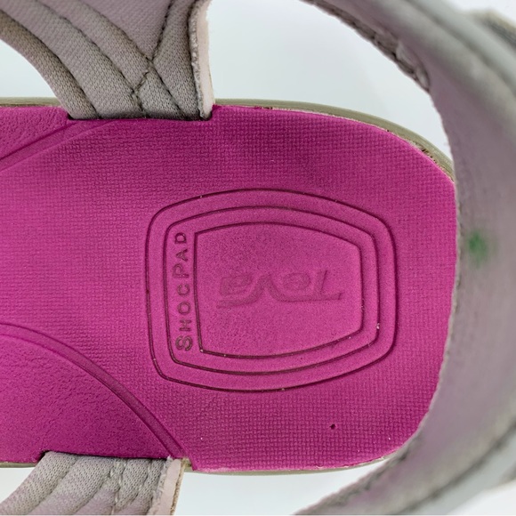 Teva Grey, Silver, and Pink Tirra Kids' Sport Sandal, 5 - Picture 15 of 16